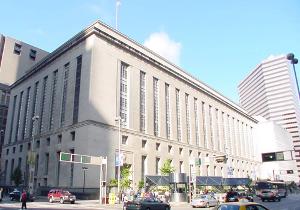 Exterior street-level view of the Potter Stewart U.S. Courthouse